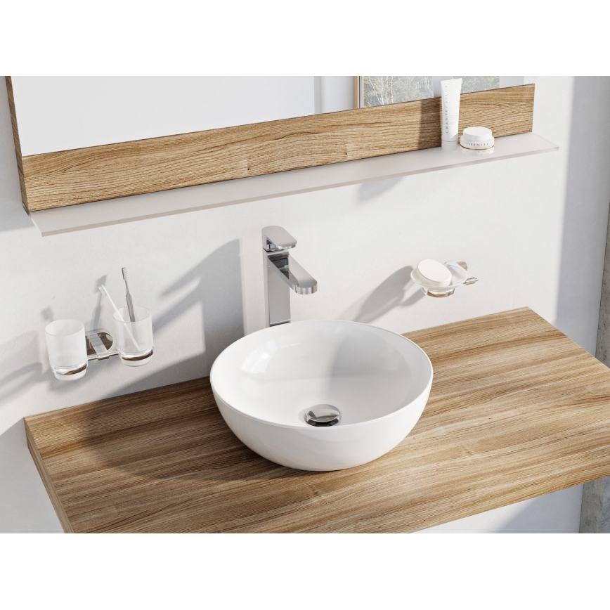 Ravak XJX01140003 - Lavabo à poser UNI SLIM Ø 40 cm céramique/blanc