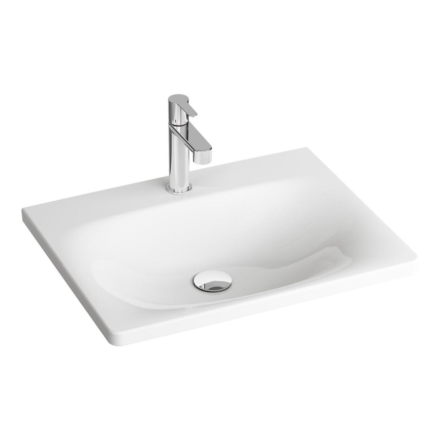 Ravak XJX01260000 - Lavabo encastré BALANCE 60 x 46,5 cm en céramique blanche