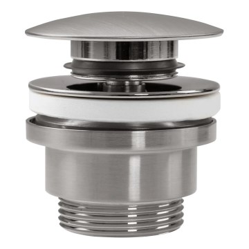 REA-A6000 - Bonde CLICK-CLACK pour lavabo Ø 6,4 cm, nickel brossé