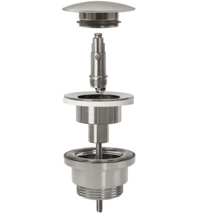 REA-A6000 - Bonde CLICK-CLACK pour lavabo Ø 6,4 cm, nickel brossé