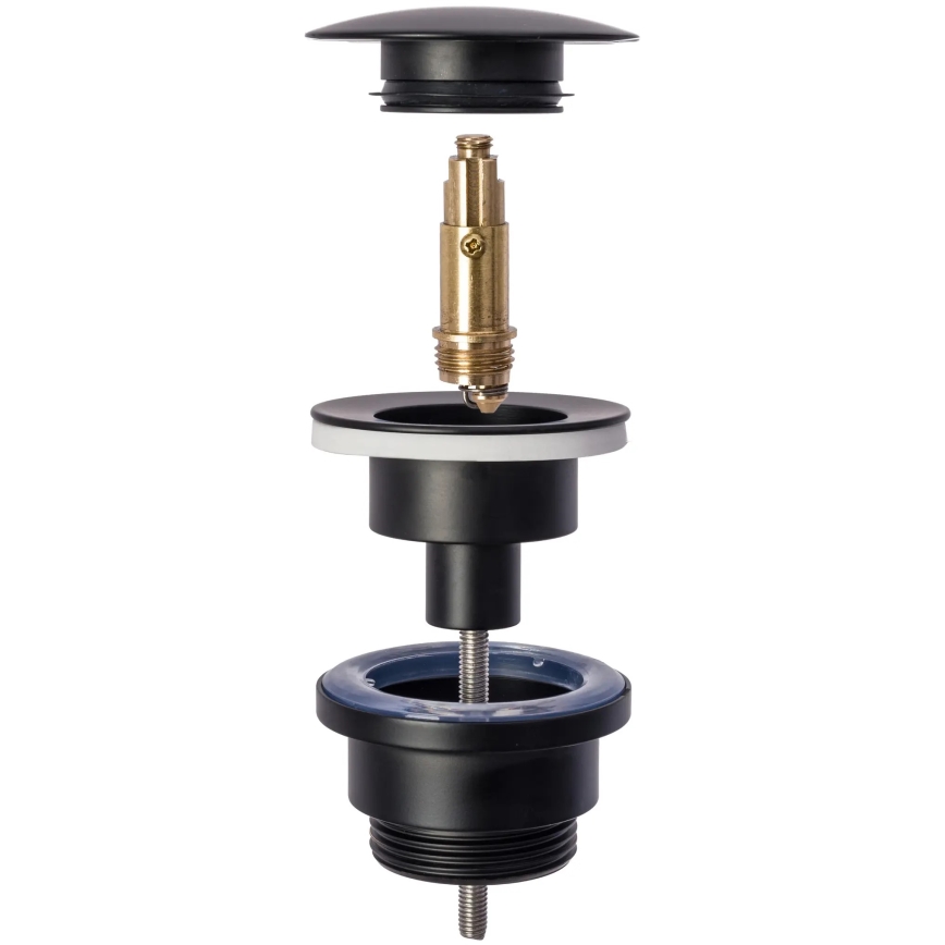 REA-A8536 - Siphon pour lavabo avec bonde CLICK-CLACK Ø 6,4 cm, noir