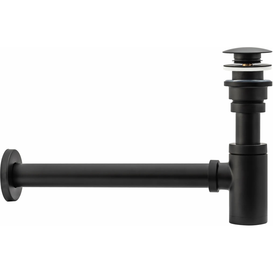 REA-A8536 - Siphon pour lavabo avec bonde CLICK-CLACK Ø 6,4 cm, noir