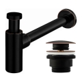 REA-A8536 - Siphon pour lavabo avec bonde CLICK-CLACK Ø 6,4 cm, noir