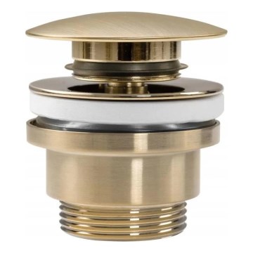 REA-A8585 - Bonde de lavabo CLICK-CLACK Ø 6,4 cm, dorée brossée