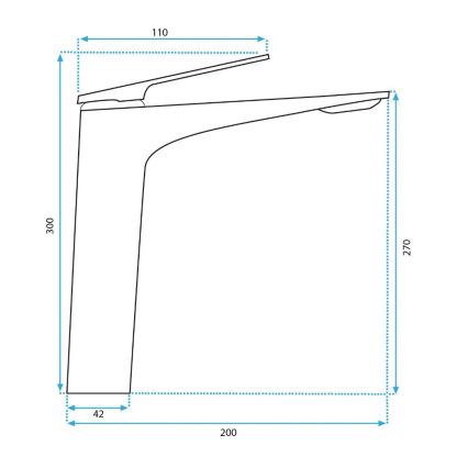 REA-B0493 - Mitigeur de lavabo AVALON 30 cm, finition cuivre brossé