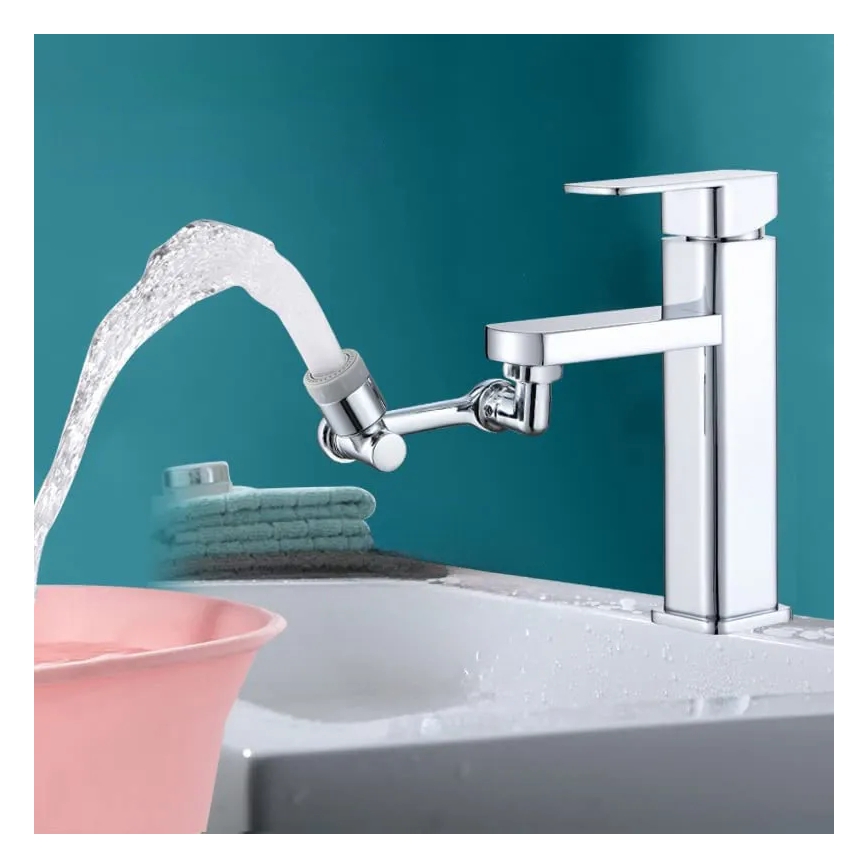 REA-B0660 - Embout pivotant pour robinet de lavabo, chromé brillant
