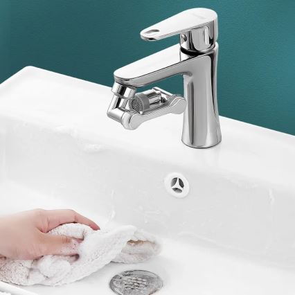 REA-B0660 - Embout pivotant pour robinet de lavabo, chromé brillant