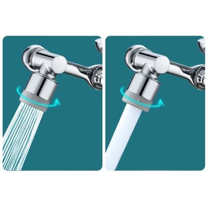 REA-B0660 - Embout pivotant pour robinet de lavabo, chromé brillant