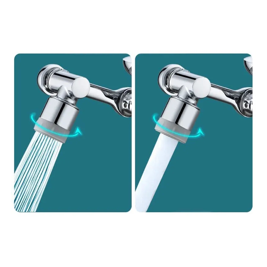 REA-B0660 - Embout pivotant pour robinet de lavabo, chromé brillant