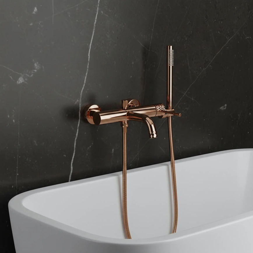 REA-B0980 - Ensemble de baignoire LUNGO DIAMOND, finition cuivre brossé