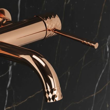 REA-B0980 - Ensemble de baignoire LUNGO DIAMOND, finition cuivre brossé