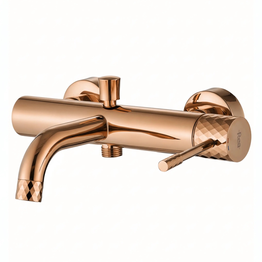 REA-B0980 - Ensemble de baignoire LUNGO DIAMOND, finition cuivre brossé
