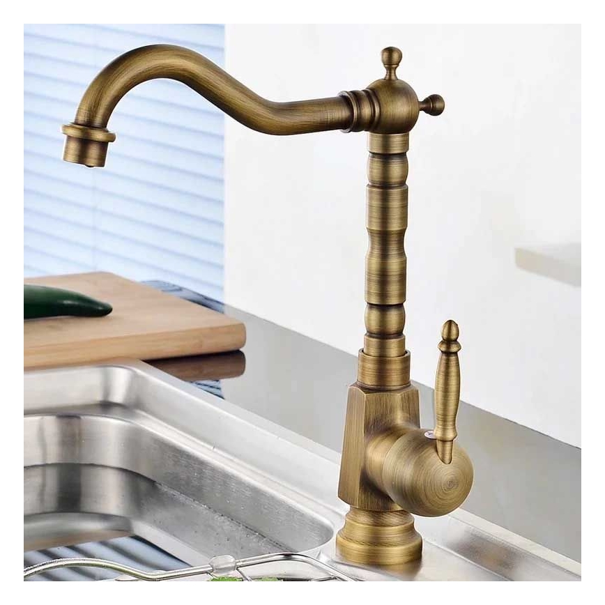 REA-B2150 - Mitigeur de lavabo BONA 28,5 cm, doré brossé