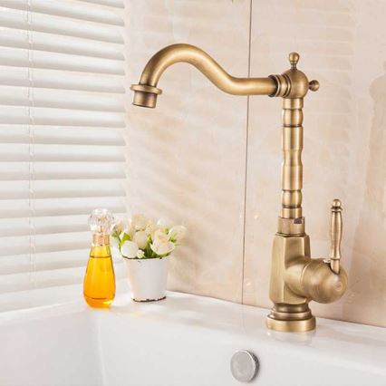 REA-B2150 - Mitigeur de lavabo BONA 28,5 cm, doré brossé