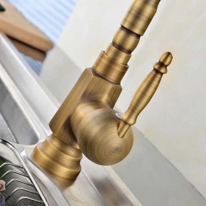 REA-B2150 - Mitigeur de lavabo BONA 28,5 cm, doré brossé
