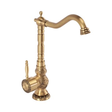 REA-B2500 - Mitigeur pour lavabo VENICE RETRO 32 cm, finition dorée brossée