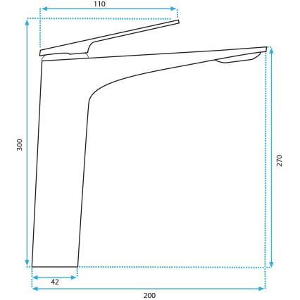 REA-B2704 - Mitigeur de lavabo AVALON 30 cm titane