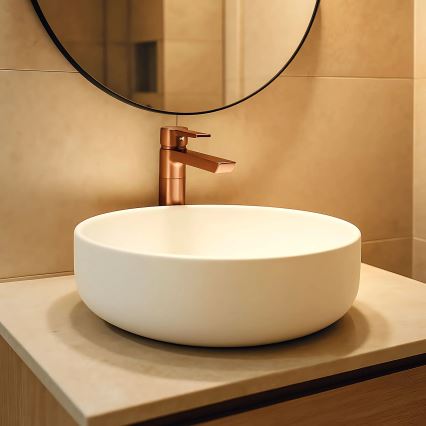 REA-B3006 - Mitigeur de lavabo ARGUS 28,5 cm, finition cuivre brossé
