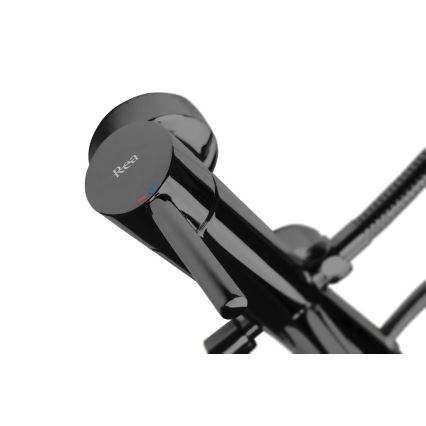 REA-B4422 - Ensemble de baignoire LUNGO noir brillant