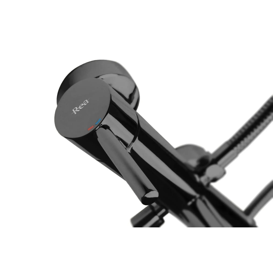 REA-B4422 - Ensemble de baignoire LUNGO noir brillant