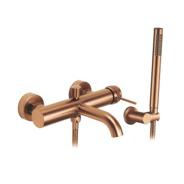REA-B4567 - Ensemble pour baignoire LUNGO en cuivre brossé