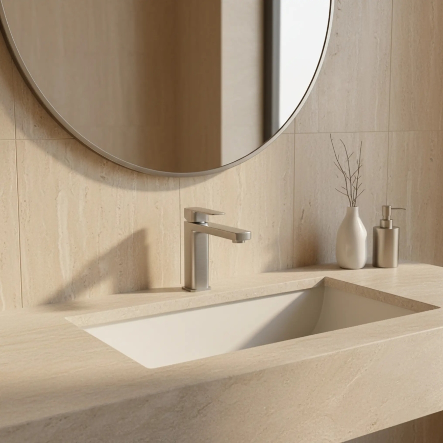 REA-B4589 - Mitigeur de lavabo ARLO 17 cm, finition nickel