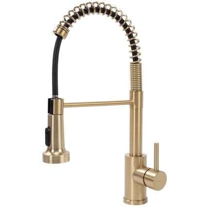 REA-B4821 - Mitigeur d'évier COLIN 42,5 cm avec douchette extractible, fini doré brossé
