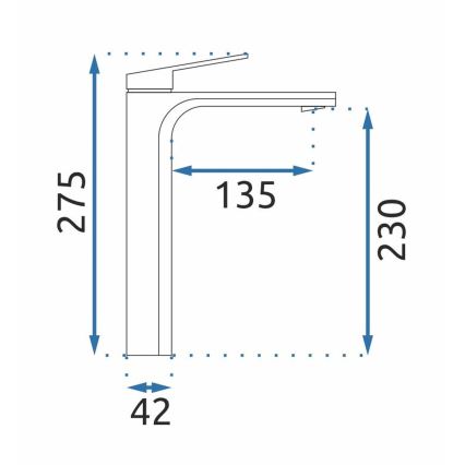 REA-B4895 - Mitigeur pour lavabo MARCO 27,5 cm doré brossé