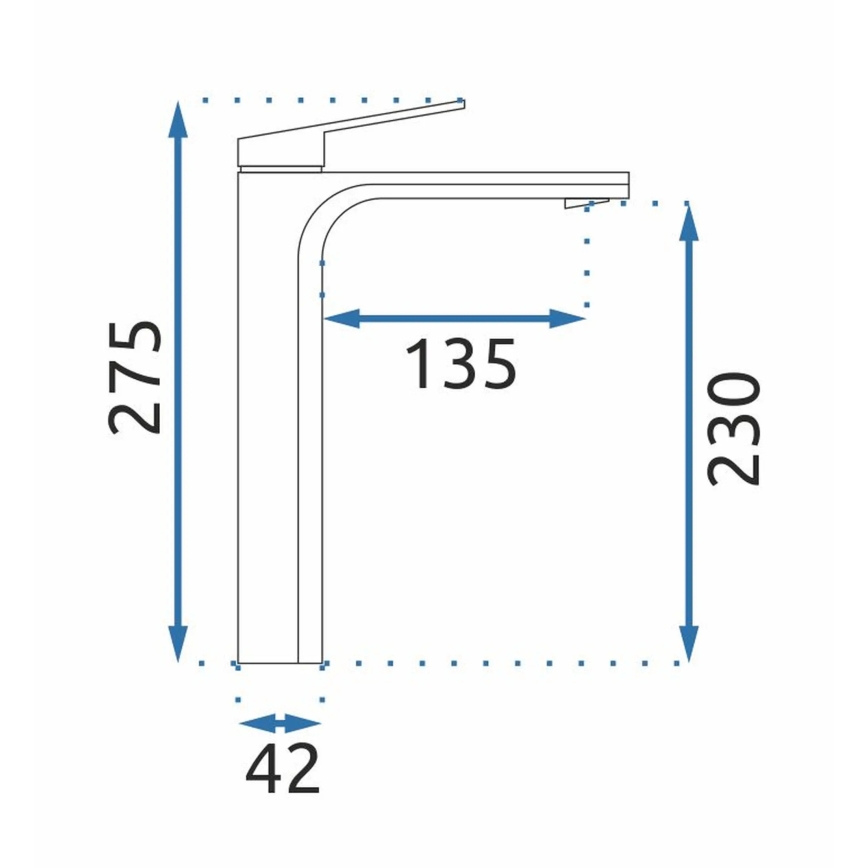 REA-B4895 - Mitigeur pour lavabo MARCO 27,5 cm doré brossé