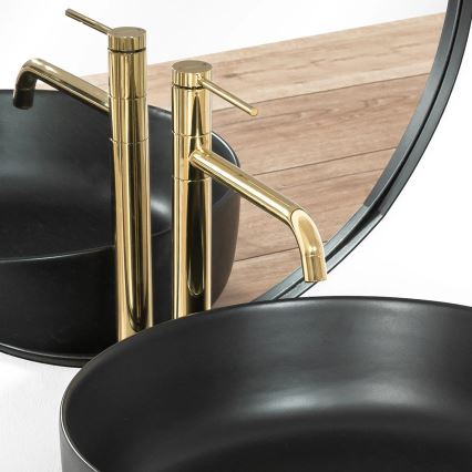 REA-B5002 - Mitigeur de lavabo LUGANO 34 cm doré