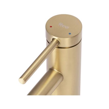REA-B5316 - Mitigeur de lavabo FOSS 20,5 cm doré brossé