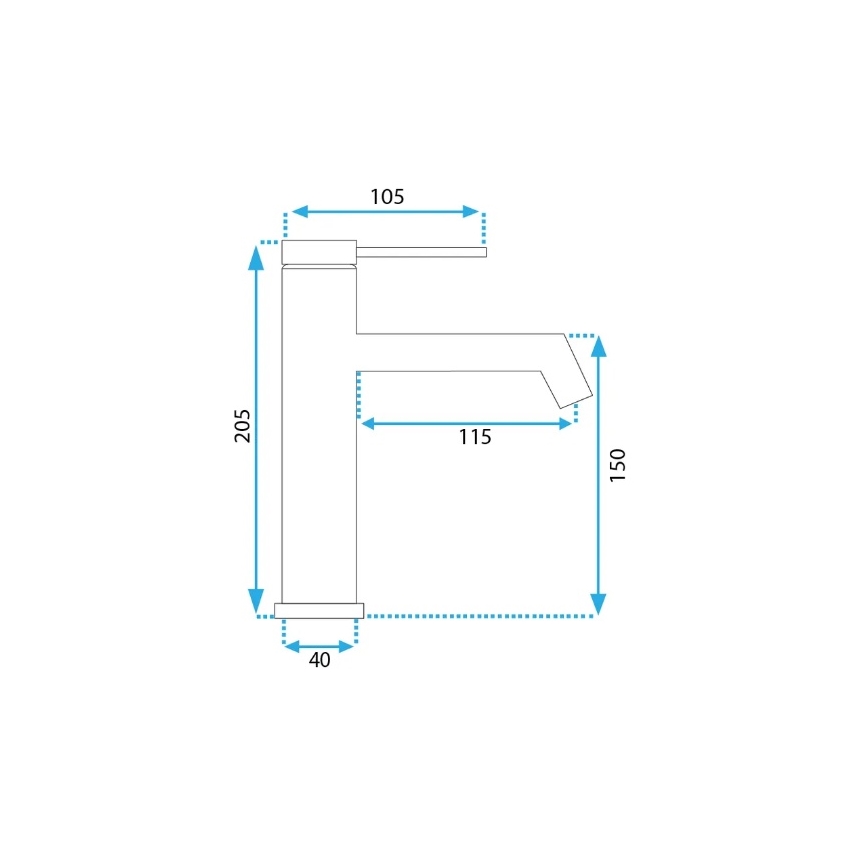 REA-B5316 - Mitigeur de lavabo FOSS 20,5 cm doré brossé