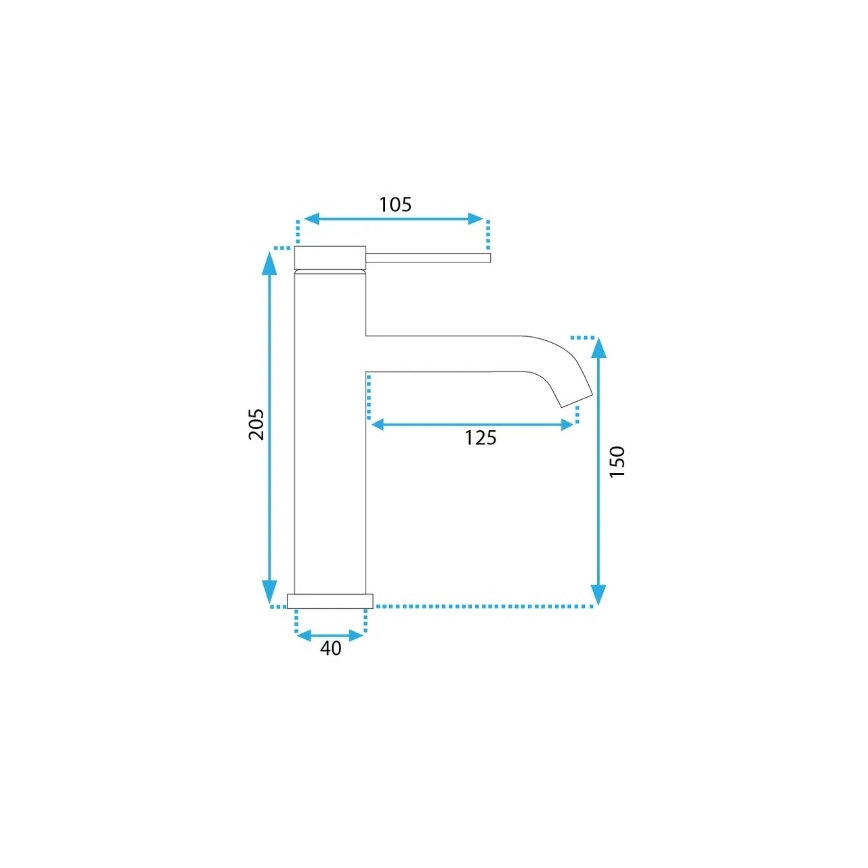 REA-B5323 - Mitigeur pour lavabo CLIF 20,5 cm doré brossé