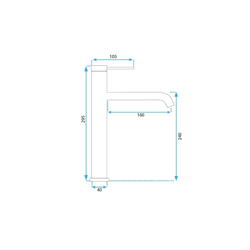 REA-B5329 - Mitigeur pour lavabo CLIF 29,5 cm, finition or brossé