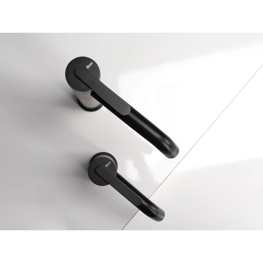 REA-B5508 - Mitigeur pour lavabo ONTARIO 30 cm noir