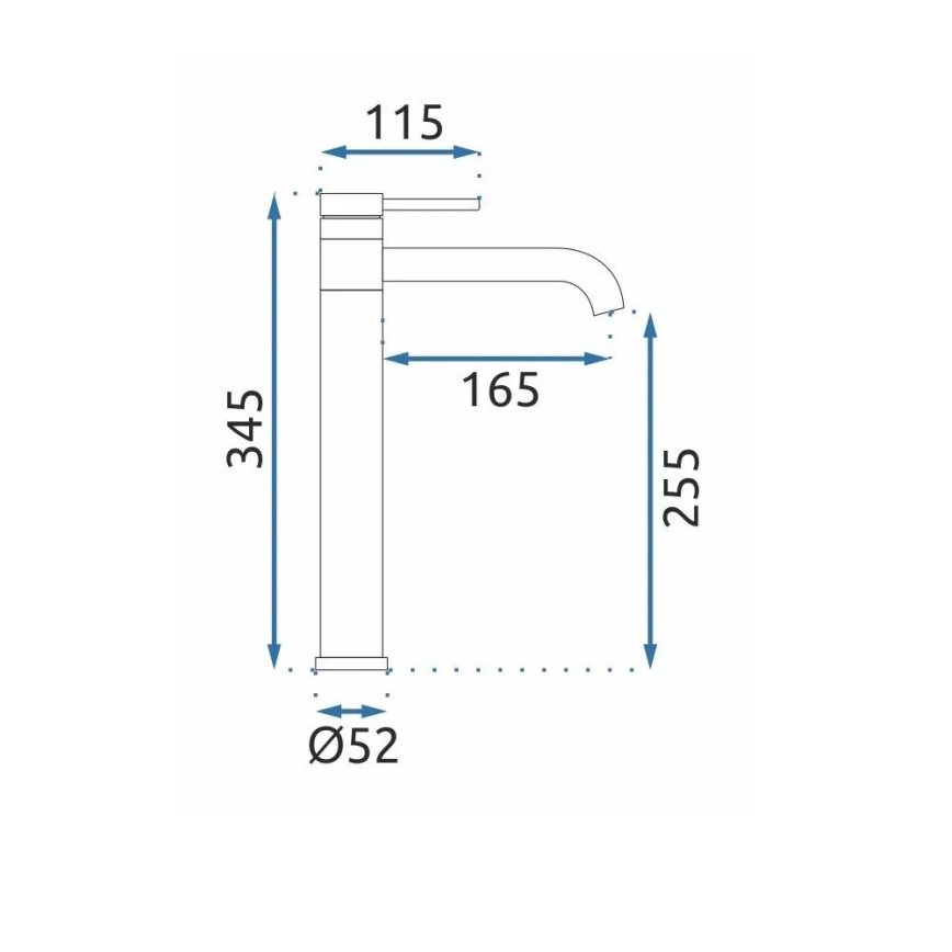 REA-B6100 - Mitigeur de lavabo LUNGIS 34,5 cm chromé brillant