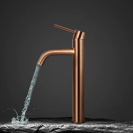 REA-B6321 - Mitigeur pour lavabo LUNGO 28 cm, finition or rose