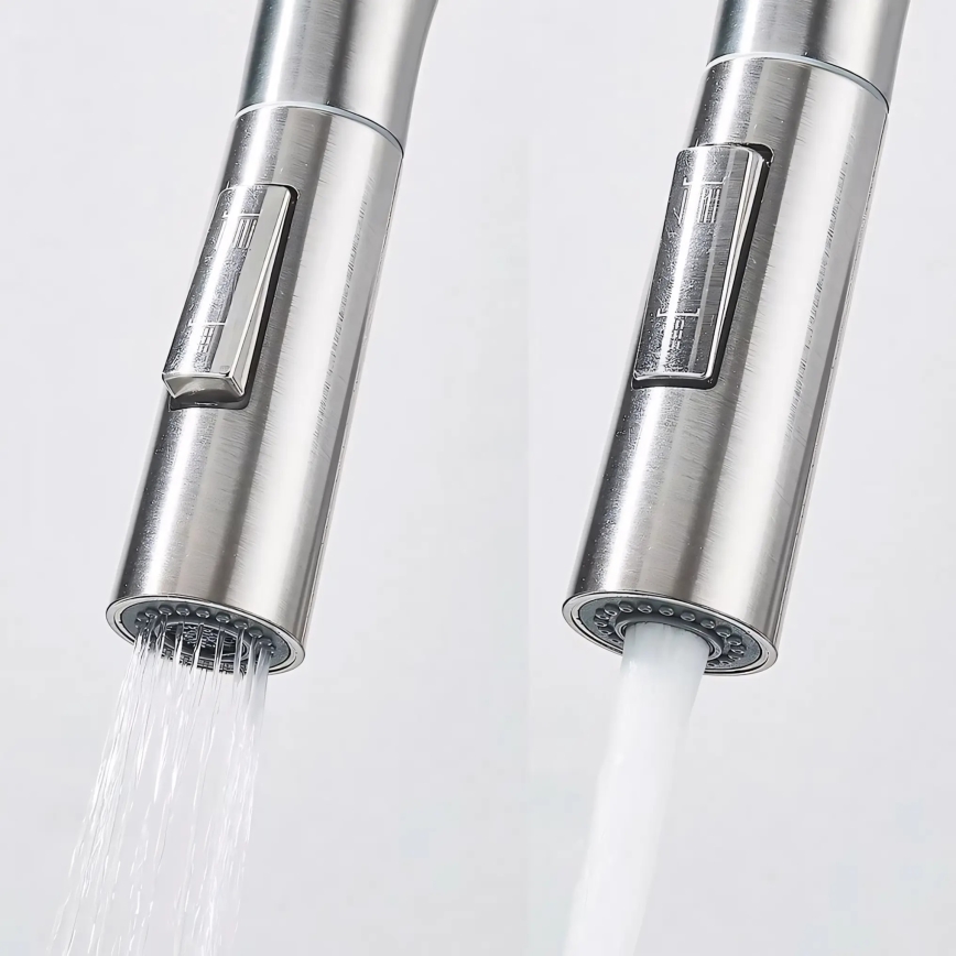 REA-B6330 - Mitigeur d'évier FRESH à douchette extractible, 45 cm, finition nickel