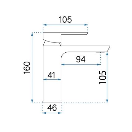 REA-B6410 - Mitigeur de lavabo ARGUS 16 cm, finition doré brossé