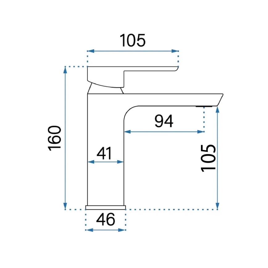 REA-B6410 - Mitigeur de lavabo ARGUS 16 cm, finition doré brossé