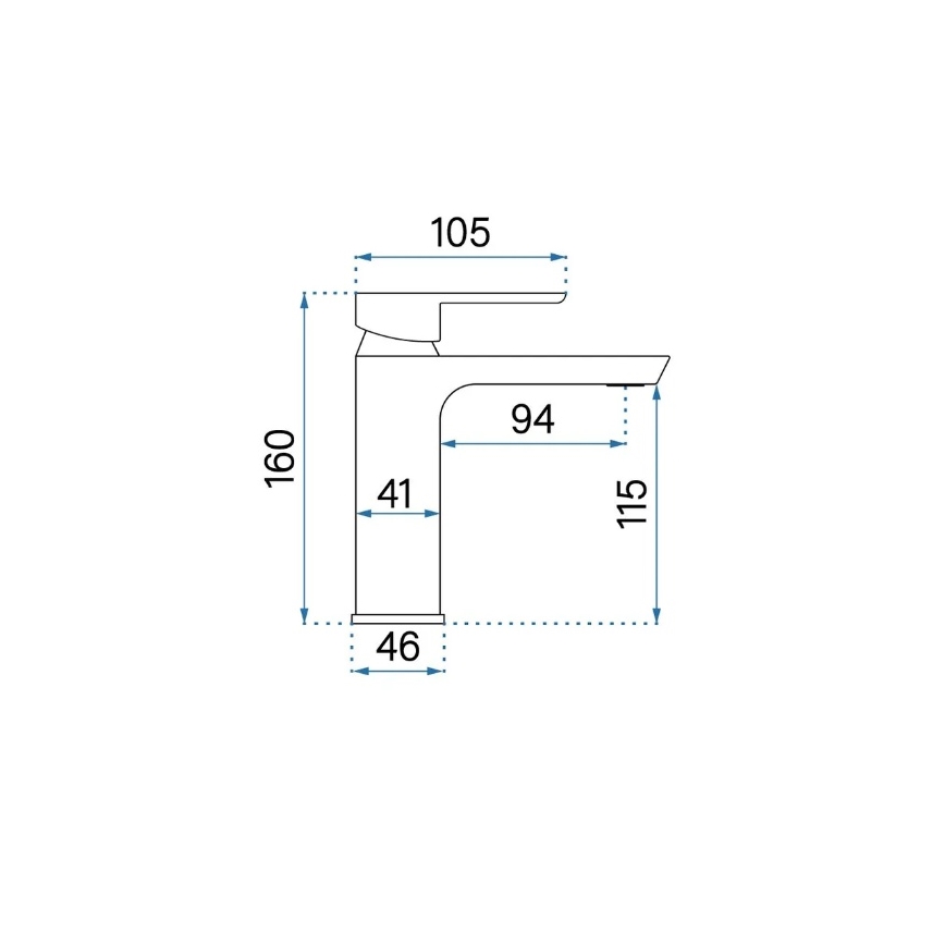REA-B6412 - Mitigeur pour lavabo ARGUS 28,5 cm doré brossé