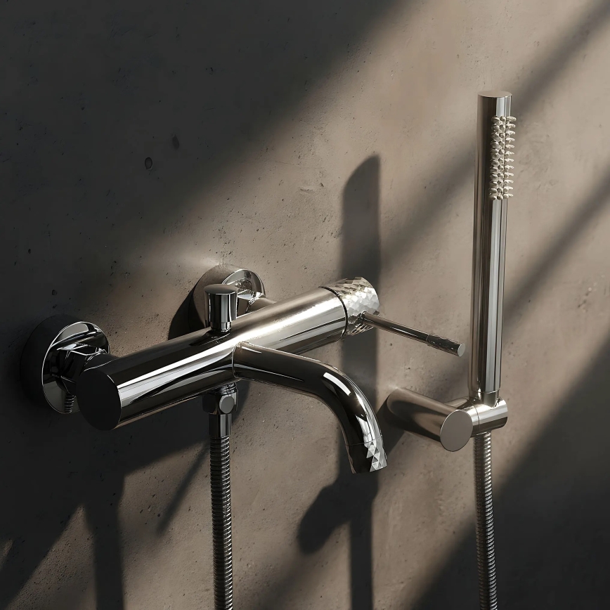 REA-B6447 - Ensemble pour baignoire LUNGO DIAMOND chrome brillant