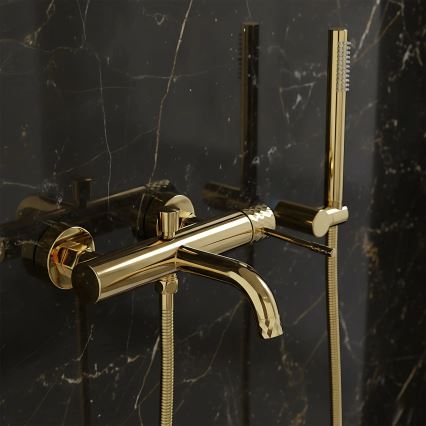 REA-B6448 - Ensemble pour baignoire LUNGO DIAMOND doré