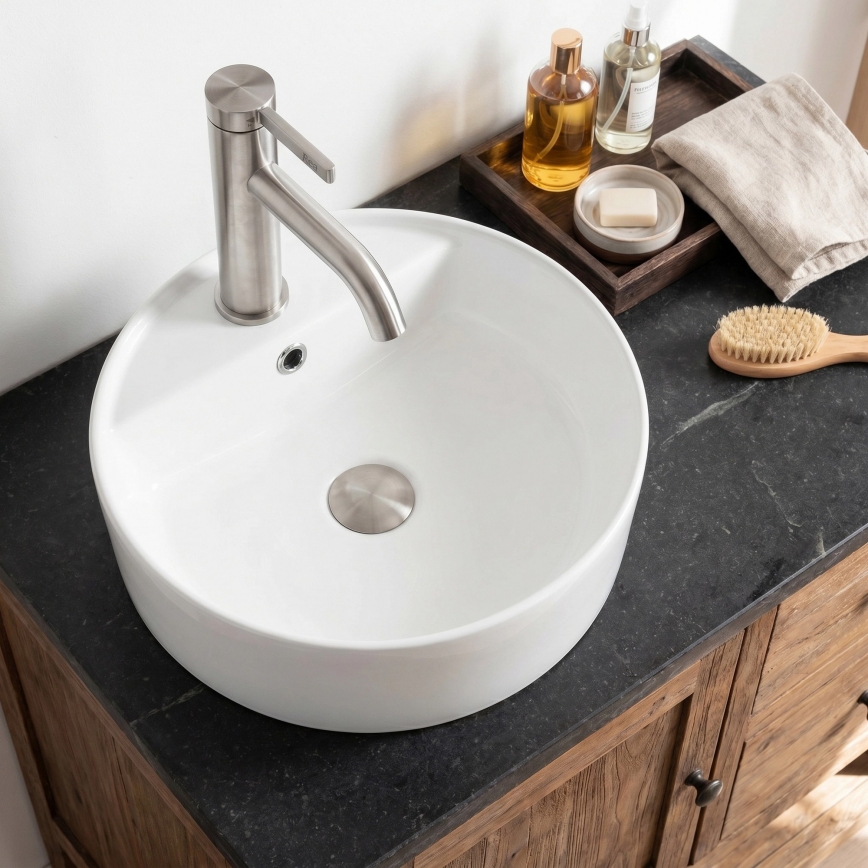 REA-B6530 - Mitigeur pour lavabo RIVO 16,5 cm nickel