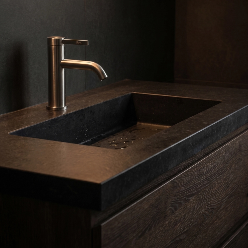 REA-B6530 - Mitigeur pour lavabo RIVO 16,5 cm nickel