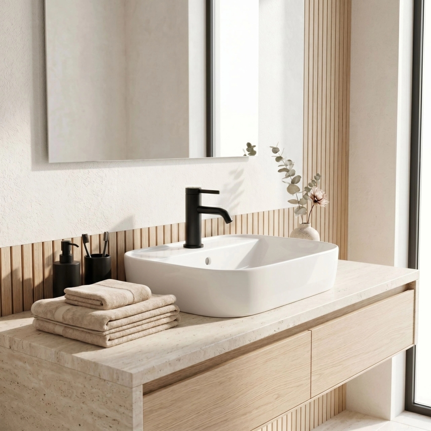 REA-B6531 - Mitigeur pour lavabo RIVO 16,5 cm noir