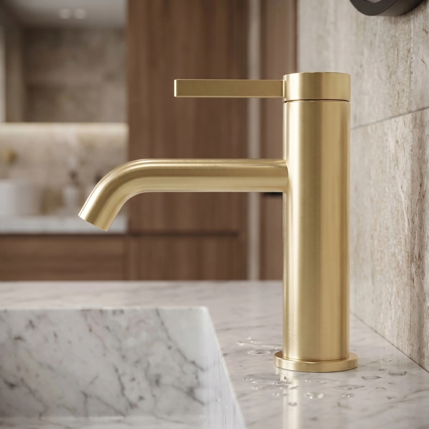 REA-B6533 - Mitigeur pour lavabo RIVO 16,5 cm doré brossé