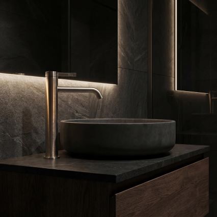 REA-B6538 - Mitigeur pour lavabo RIVO 28 cm nickel