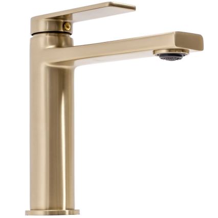 REA-B6555 - Mitigeur pour lavabo VERSO 16,5 cm doré brossé