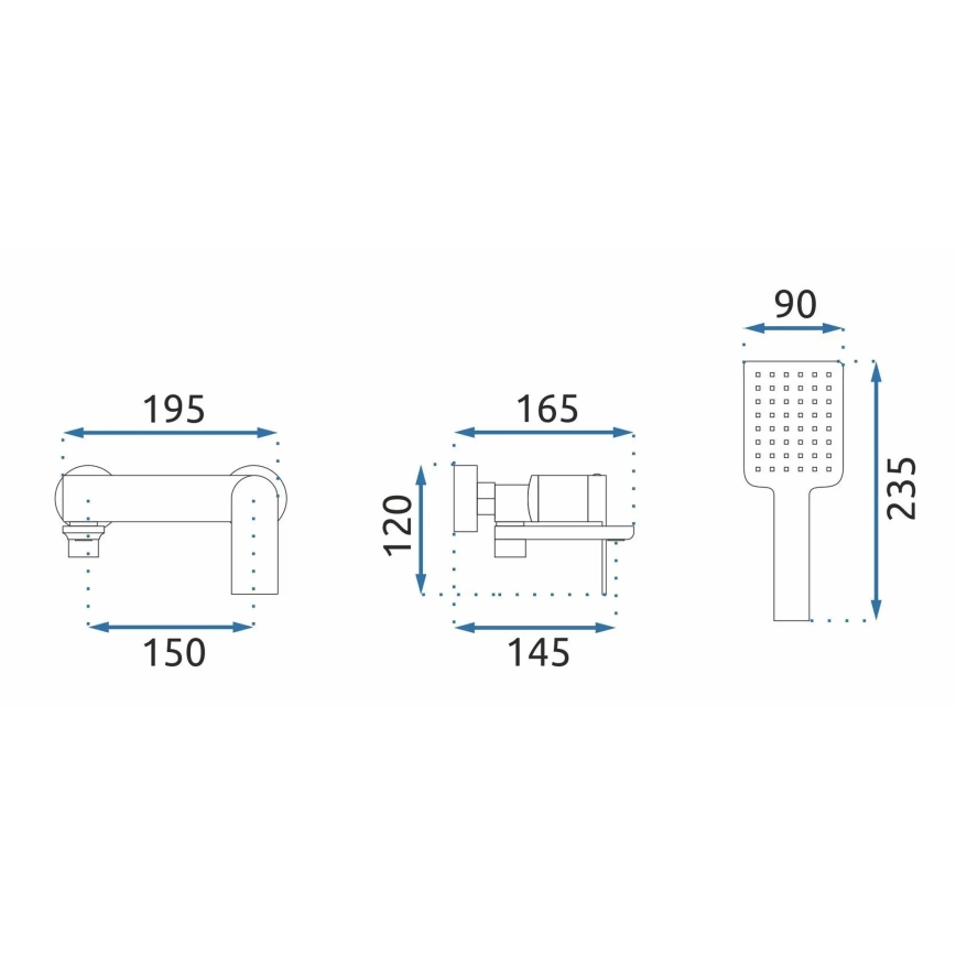 REA-B7963 - Ensemble pour baignoire STORM, or brossé